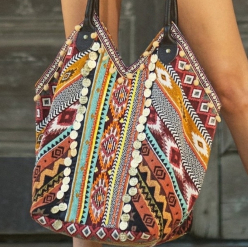 NWT Macchia di Ruggine handmade boho aztec bag